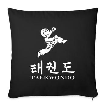 Taekwondo - Sofa pillowcase 17,3'' x 17,3'' (45 x 45 cm) - black - Front