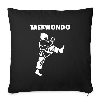 Taekwondo - Sofa pillowcase 17,3'' x 17,3'' (45 x 45 cm) - black - Front
