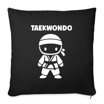 Taekwondo - Sofa pillowcase 17,3'' x 17,3'' (45 x 45 cm) - black - Front