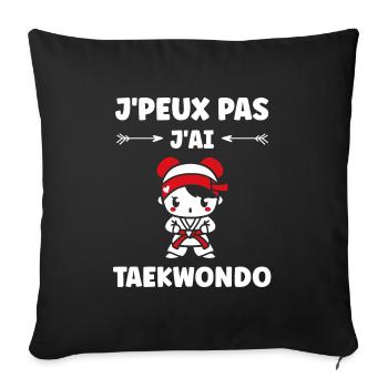 Taekwondo - Sofa pillowcase 17,3'' x 17,3'' (45 x 45 cm) - black - Front