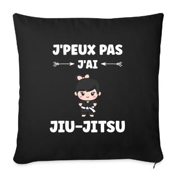 Jiu Jitsu - Sofa pillowcase 17,3'' x 17,3'' (45 x 45 cm) - black - Front