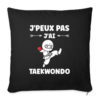 Taekwondo - Sofa pillowcase 17,3'' x 17,3'' (45 x 45 cm) - black - Front