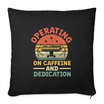 Operation Von Koffein Und Hingabe Chirurg Kaffee - Sofakissenbezug 45 x 45 cm - Schwarz - Vorne