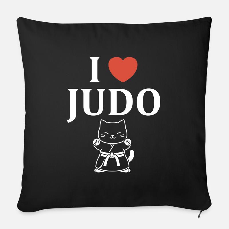 Judo - Sofakissenbezug 45 x 45 cm - Schwarz