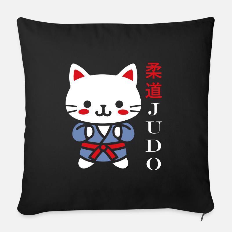 Judo - Sofakissenbezug 45 x 45 cm - Schwarz