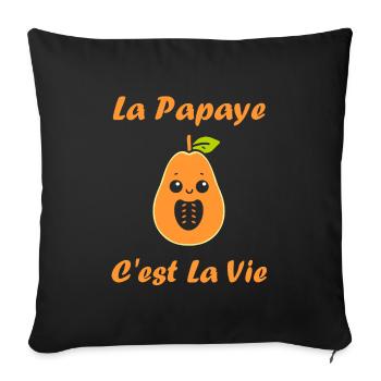 papaye - Housse de coussin décorative 45 x 45 cm - noir - Devant