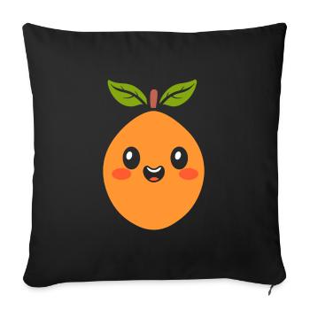 Papaya - Sofa pillowcase 17,3'' x 17,3'' (45 x 45 cm) - black - Front