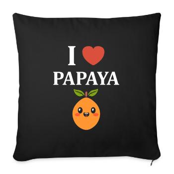 Papaya - Sofa pillowcase 17,3'' x 17,3'' (45 x 45 cm) - black - Front