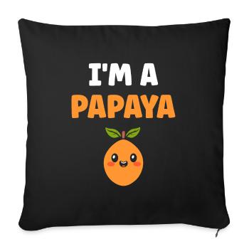 Papaya - Sofa pillowcase 17,3'' x 17,3'' (45 x 45 cm) - black - Front