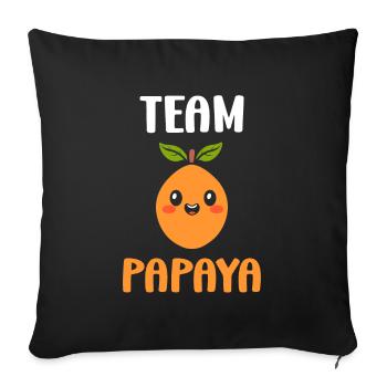Papaya - Sofa pillowcase 17,3'' x 17,3'' (45 x 45 cm) - black - Front