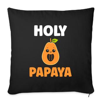 Papaya - Sofa pillowcase 17,3'' x 17,3'' (45 x 45 cm) - black - Front