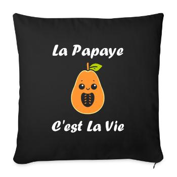 papaye - Housse de coussin décorative 45 x 45 cm - noir - Devant