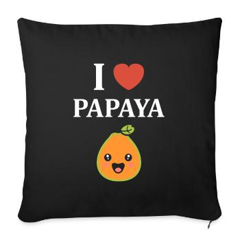 Papaya - Sofa pillowcase 17,3'' x 17,3'' (45 x 45 cm) - black - Front