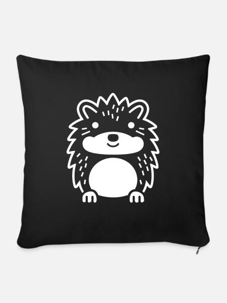 Igel - Sofakissenbezug 45 x 45 cm - Schwarz