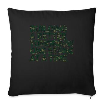 Mason Masonic Camo Freemason - Sofa pillowcase 17,3'' x 17,3'' (45 x 45 cm) - black - Front