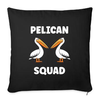 Pelican - Sofa pillowcase 17,3'' x 17,3'' (45 x 45 cm) - black - Front