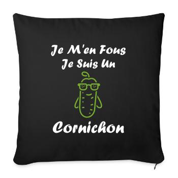 cornichon - Housse de coussin décorative 45 x 45 cm - noir - Devant