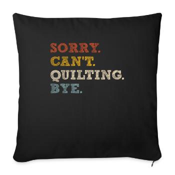 Quilting Quilter Quilt Seamstress Sewing - Sofa pillowcase 17,3'' x 17,3'' (45 x 45 cm) - black - Front