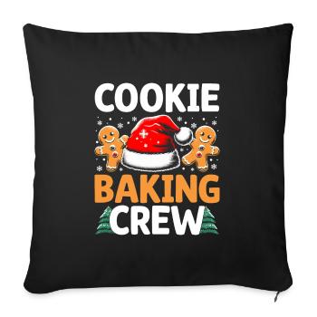 Cookie Baking Crew Pastry Baker Bake Bakers - Sofa pillowcase 17,3'' x 17,3'' (45 x 45 cm) - black - Front
