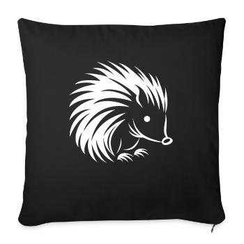 Porc-épic - Housse de coussin décorative 45 x 45 cm - noir - Devant