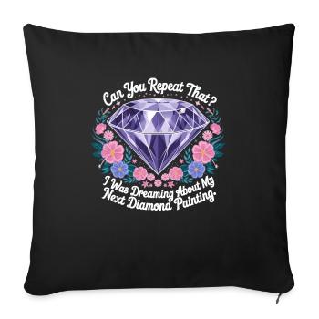 Painting Diamonds Diamond Painting Art - Sofa pillowcase 17,3'' x 17,3'' (45 x 45 cm) - black - Front