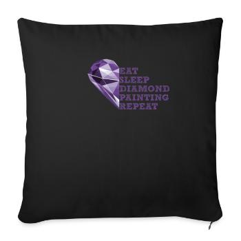 Painting Diamonds Diamond Painting Art - Sofa pillowcase 17,3'' x 17,3'' (45 x 45 cm) - black - Front
