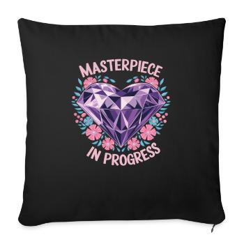 Painting Diamonds Diamond Painting Art - Sofa pillowcase 17,3'' x 17,3'' (45 x 45 cm) - black - Front