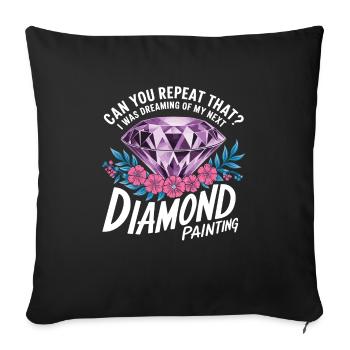 Painting Diamonds Diamond Painting Art - Sofa pillowcase 17,3'' x 17,3'' (45 x 45 cm) - black - Front
