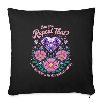 Painting Diamonds Diamond Painting Art - Sofa pillowcase 17,3'' x 17,3'' (45 x 45 cm) - black - Front
