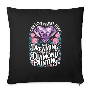 Painting Diamonds Diamond Painting Art - Sofa pillowcase 17,3'' x 17,3'' (45 x 45 cm) - black - Front