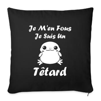Têtard - Housse de coussin décorative 45 x 45 cm - noir - Devant