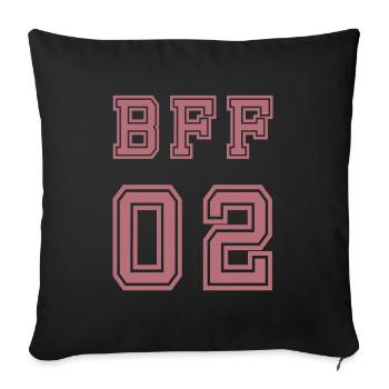 BFF - Sofakissenbezug 45 x 45 cm - Schwarz - Vorne