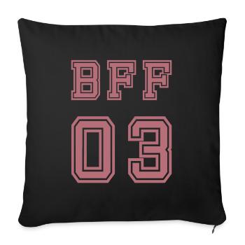 BFF - Sofakissenbezug 45 x 45 cm - Schwarz - Vorne