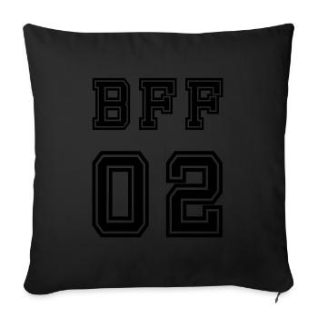 BFF 02 Meilleurs amis pour toujours Meilleur ami - Housse de coussin décorative 45 x 45 cm - noir - Devant
