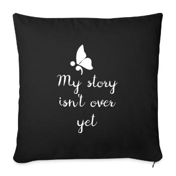 Santé mentale Dépression Point-virgule - Housse de coussin décorative 45 x 45 cm - noir - Devant