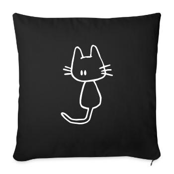 Mental Health Depression Semicolon - Sofa pillowcase 17,3'' x 17,3'' (45 x 45 cm) - black - Front