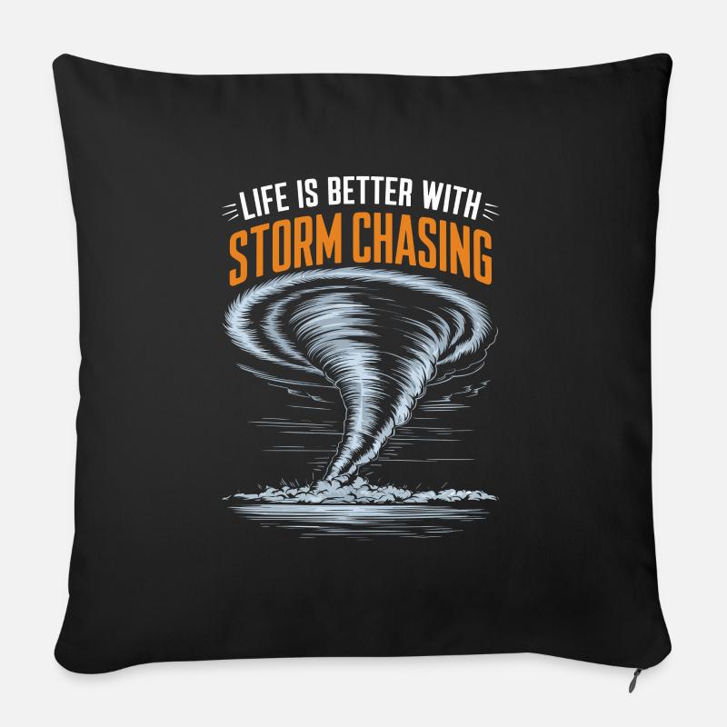 Sturmjäger-kostüm Sturmjäger Storm chaser - Sofakissenbezug 45 x 45 cm - Schwarz