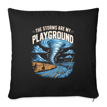 Storm Chaser Costume Storm Chaser - Sofa pillowcase 17,3'' x 17,3'' (45 x 45 cm) - black - Front