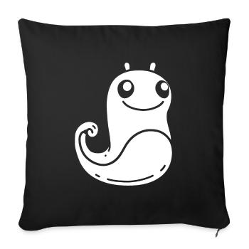 limace 3 - Housse de coussin décorative 45 x 45 cm - noir - Devant