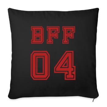 BFF Meilleur ami Meilleur ami - Housse de coussin décorative 45 x 45 cm - noir - Devant