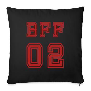 BFF Meilleur ami Meilleur ami - Housse de coussin décorative 45 x 45 cm - noir - Devant