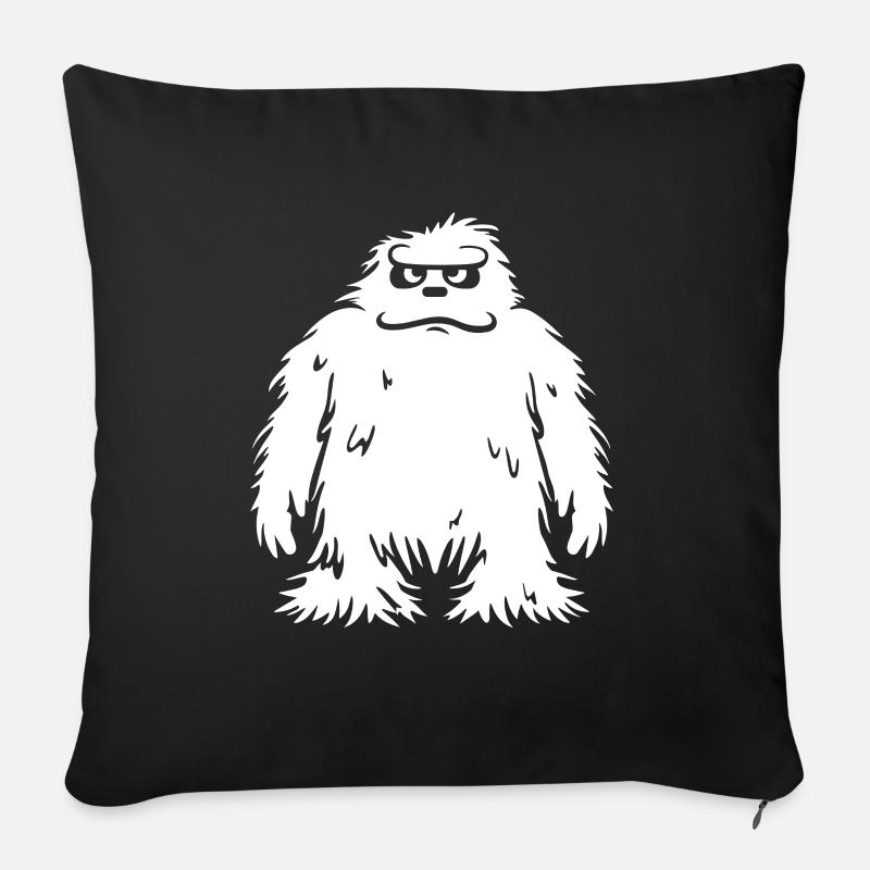 Yeti - Sofakissenbezug 45 x 45 cm - Schwarz
