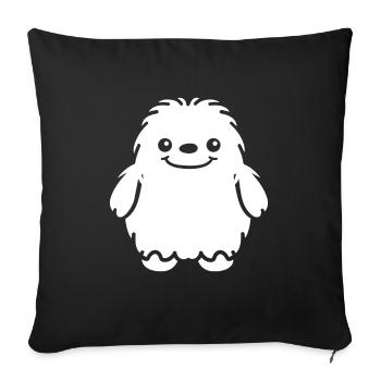 Yeti - Housse de coussin décorative 45 x 45 cm - noir - Devant