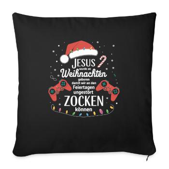 Gamer Gaming Gamer Gaming Christmas - Sofa pillowcase 17,3'' x 17,3'' (45 x 45 cm) - black - Front