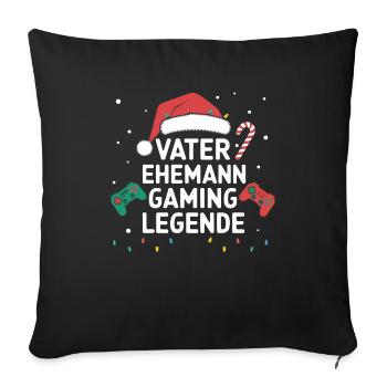 Gamer Gaming Gamer Gaming Christmas - Sofa pillowcase 17,3'' x 17,3'' (45 x 45 cm) - black - Front