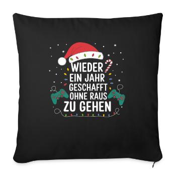 Gamer Gaming Gamer Gaming Christmas - Sofa pillowcase 17,3'' x 17,3'' (45 x 45 cm) - black - Front