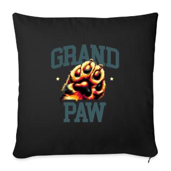 Grand Paw Deutscher Schäferhund Hundeliebhaber Schäferhunde GSD - Sofakissenbezug 45 x 45 cm - Schwarz - Vorne