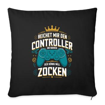 Gamer Gaming Gamer Gaming Christmas - Sofa pillowcase 17,3'' x 17,3'' (45 x 45 cm) - black - Front