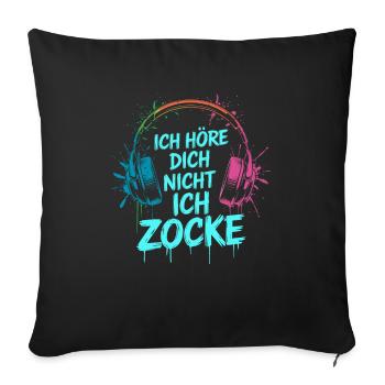 Gamer Gaming Gamer Gaming Christmas - Sofa pillowcase 17,3'' x 17,3'' (45 x 45 cm) - black - Front