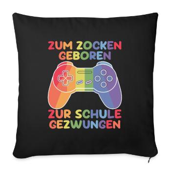 Gamer Gaming Gamer Gaming Noël - Housse de coussin décorative 45 x 45 cm - noir - Devant